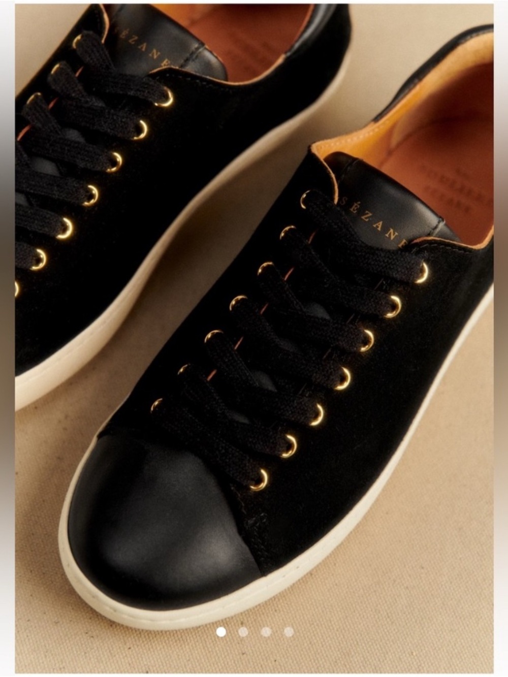 Sezane Black jack trainers size 10
